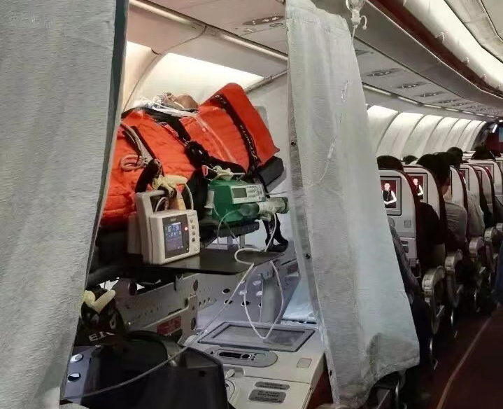 敦化市跨国医疗包机、航空担架